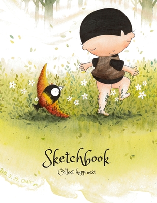 Collect happiness sketchbook (Hand drawn illustration cover vol.1)(8.5*11) (100 pages) for Drawing, Writing, Painting, Sketching or Doodling: Collect Cover Image