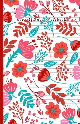 Cornell Notes Notebook: Notes Taking System for High School Adult Student with College Ruled Lines Composition with Women with Floral in Red T Cover Image