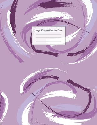 Graph Composition Notebook: Grid Paper Notebook: Large Size 8.5x11 Inches, 110 pages. Notebook Journal: Messy Purple Paint Workbook for Preschoole Cover Image