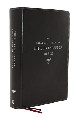 Niv, Charles F. Stanley Life Principles Bible, 2nd Edition, Leathersoft, Black, Thumb Indexed, Comfort Print: Holy Bible, New International Version By Charles F. Stanley (Editor), Thomas Nelson Cover Image