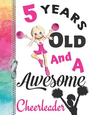 5 Years Old And A Awesome Cheerleader: Doodle Drawing Art Book Cheer Leading Spirit Motivation Sketchbook For Girls Cover Image