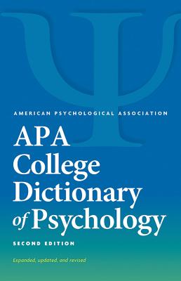 APA College Dictionary of Psychology By Gary R. Vandenbos (Editor) Cover Image