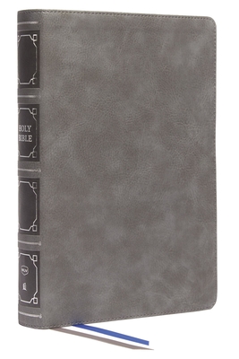 Nkjv, Reference Bible, Classic Verse-By-Verse, Center-Column, Leathersoft, Gray, Red Letter, Thumb Indexed, Comfort Print: Holy Bible, New King James By Thomas Nelson Cover Image