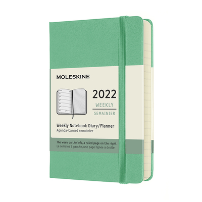 Moleskine 2022 Weekly Planner, 12M, Pocket, Ice Green, Hard Cover (3.5 x  5.5) (Calendar)