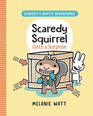 Cover for Scaredy Squirrel Gets a Surprise (Scaredy's Nutty Adventures #2)