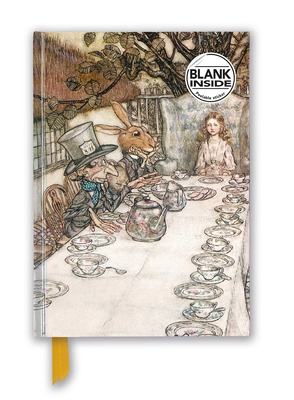 Arthur Rackham: Alice In Wonderland Tea Party (Foiled Blank Journal) (Flame Tree Blank Notebooks) By Flame Tree Studio (Created by) Cover Image