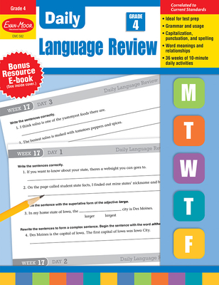 Daily Language Review, Grade 4 Teacher Edition By Evan-Moor Corporation Cover Image