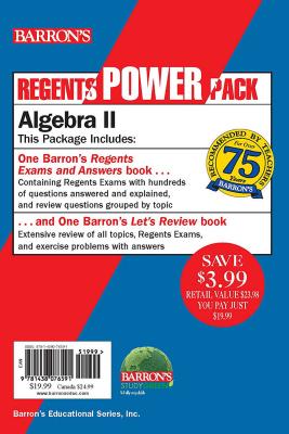 Regents Algebra Ii Power Pack Let S Review Algebra Ii Regents Exams And Answers Algebra Ii Barron S Regents Ny Paperback The Book Table