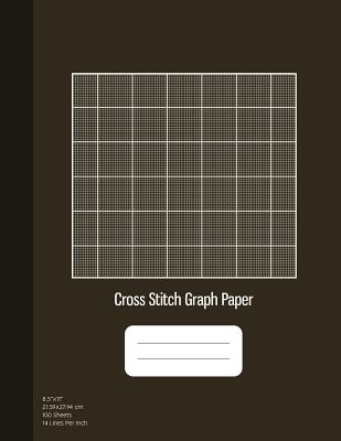 Cross Stitch Graph Paper: 14 Lines Per Inch, Graph Paper for Embroidery and Needlework, 8.5''x11'', 100 Sheets, Bronze Cover By Graphyco Publishing Cover Image