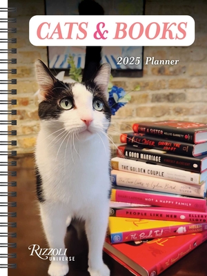 Cats & Books 16-Month 2025 Planner Calendar Cover Image