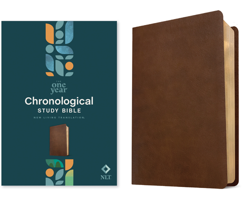 NLT One Year Chronological Study Bible (Leatherlike, Rustic Brown) Cover Image