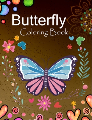 Butterfly coloring book: Relaxing and Stress Relieving Butterfly Coloring Book for Adults By Cetuxim Merocon Cover Image