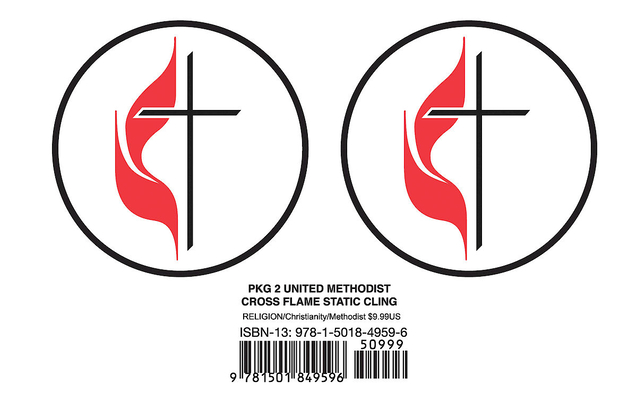 United Methodist Cross & Flame Static Cling (Pkg of 2)  Cover Image