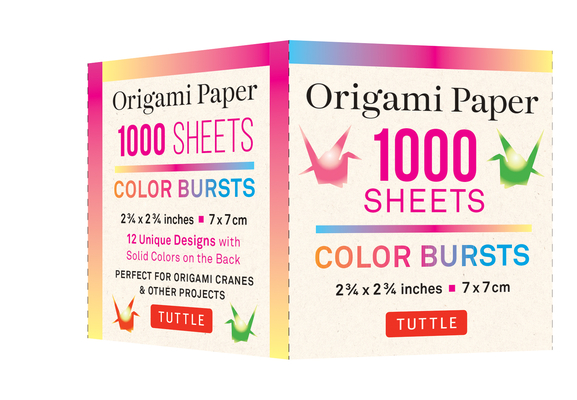 Origami Paper Color Bursts 1,000 Sheets 2 3/4 in (7 CM): Double-Sided Origami Sheets Printed with 12 Unique Radial Patterns (Instructions for Origami By Tuttle Publishing (Editor) Cover Image