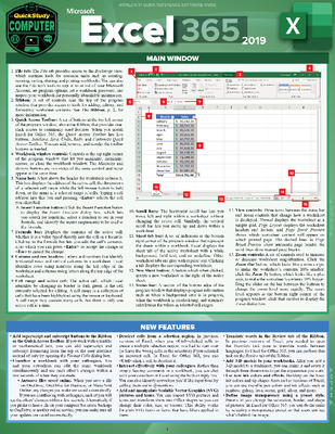 Microsoft Excel 365 - 2019: A Quickstudy Laminated Sotware Reference Guide Cover Image