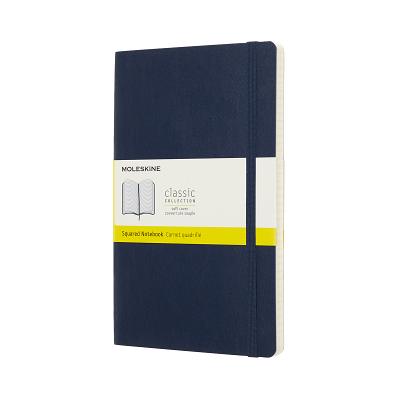 Moleskine Classic Notebook, Large, Squared, Blue Sapphire, Soft Cover (5 x 8.25) By Moleskine Cover Image