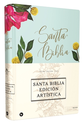 Reina Valera 1960 Santa Biblia Edición Artística, Tapa Dura/Tela, Floral, Canto Con Diseño, Letra Roja Cover Image
