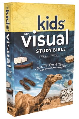 Niv, Kids' Visual Study Bible, Hardcover, Blue, Full Color Interior: Explore the Story of the Bible---People, Places, and History By Zondervan Cover Image