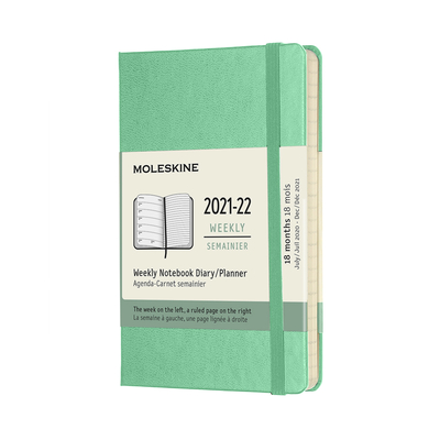 Moleskine 2021-2022 Weekly Planner, 18M, Pocket, Ice Green, Hard Cover (3.5 x 5.5) Cover Image