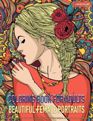 Adult Coloring Page Woman Portrait Coloring Sheet Illustration