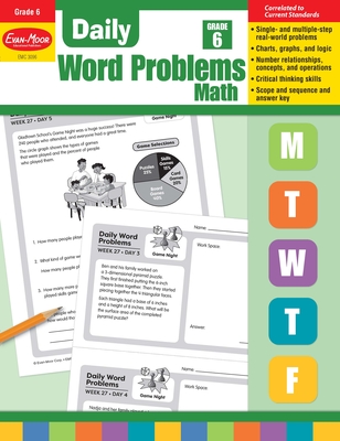 Daily Word Problems Math, Grade 6 Teacher Edition Cover Image