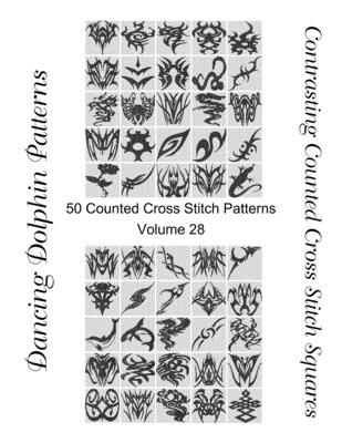 Contrasting Counted Cross Stitch Squares: 50 Counted Cross Stitch Patterns (Volume #28) Cover Image