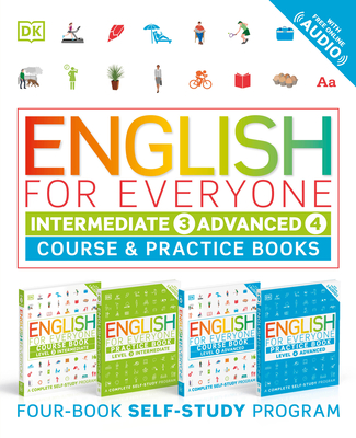 English for Everyone: Intermediate and Advanced Box Set: Course and Practice Books—Four-Book Self-Study Program By DK Cover Image