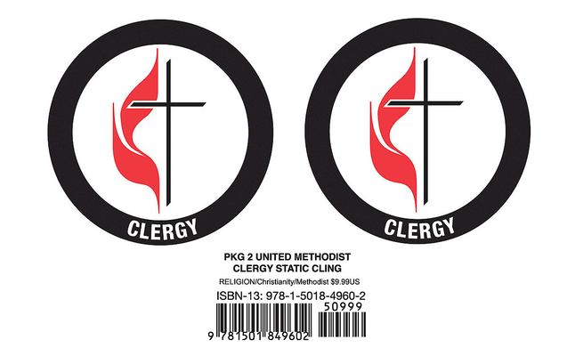 United Methodist Cross & Flame Clergy Static Cling (Pkg of 2) By Abingdon Press (Manufactured by) Cover Image