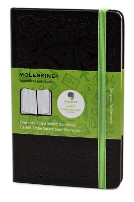 Moleskine Evernote Smart Notebook, Pocket, Ruled, Black, Hard Cover (3.5 x 5.5) (Evernote Smart Notebooks) Cover Image