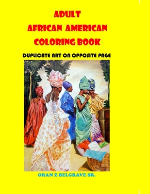 Adult African American Coloring Book Cover Image