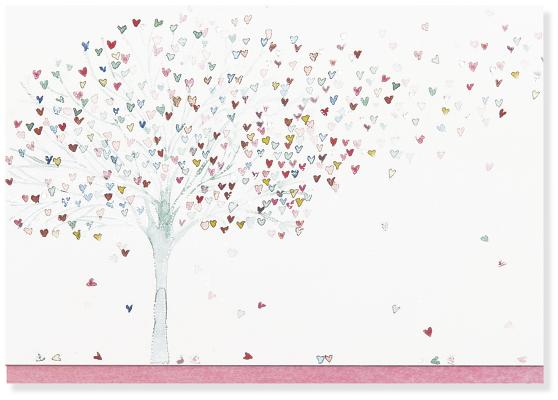 Note Card Tree of Hearts By Inc Peter Pauper Press (Created by) Cover Image