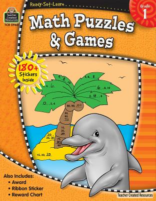 Ready-Set-Learn: Math Puzzles and Games Grd 1 [With 150+ Stickers] Cover Image
