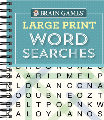 Brain Games - Large Print Word Searches (Teal) cover