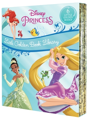 Cover for Disney Princess Little Golden Book Library -- 6 Little Golden Books: Tangled; Brave; The Princess and the Frog; The Little Mermaid; Beauty and the Beast; Cinderella