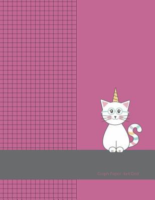 Graph Paper 4x4 Grid: Large Graph Paper with Pink Caticorn Cover, 8.5x11,  Graph Paper Composition Notebook, Grid Paper, Graph Ruled Paper (Paperback)