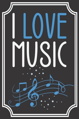 I Love Music: Lined Notebook / Journal - Ideal gift for the music lover... By Hippopotamus Designs Cover Image