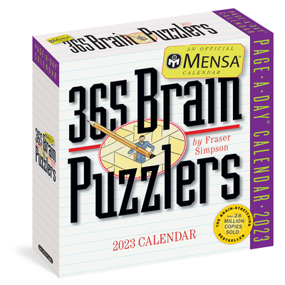 Mensa 365 Brain Puzzlers Page-A-Day Calendar 2023: Word Puzzles, Logic Challenges, Number Problems, and More By Fraser Simpson, Workman Calendars Cover Image