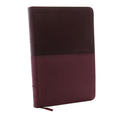 NKJV, Value Thinline Bible, Large Print, Imitation Leather, Burgundy, Red Letter Edition Cover Image