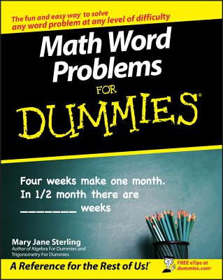 Math Word Problems for Dummies By Mary Jane Sterling Cover Image
