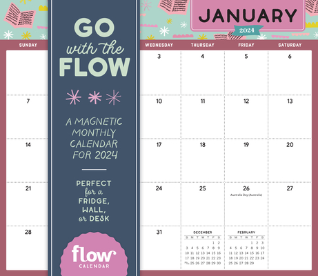 Go with the Flow: A Magnetic Monthly Calendar 2024: A Magnetic Monthly Calendar for 2024