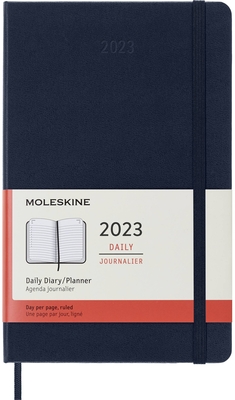 Moleskine 2023 Daily Planner, 12M, Large, Sapphire Blue, Hard Cover (5 x 8.25) By Moleskine Cover Image