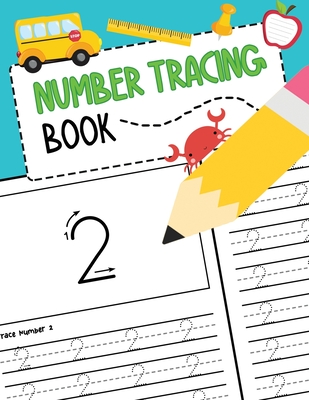Number Tracing Book: Learn to Write Numbers 0 to 50 Handwriting Workbook for Pre K, Kindergarten and Kids Ages 3-5 By Nina Noosita Cover Image