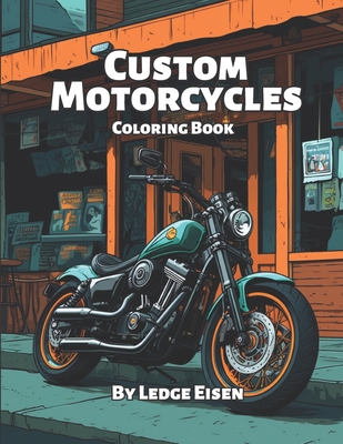 Custom Motorcycles Coloring Book Cover Image