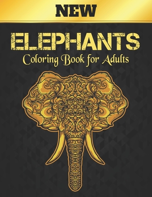 Elephants Coloring Book for Adults New: 50 One Sided Elephant Designs Coloring Book Elephants Stress Relieving100 Page Elephants Coloring Book for Str By Qta World Cover Image