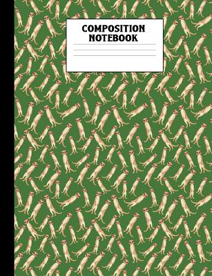Composition Notebook: Meerkat Green College Ruled Book