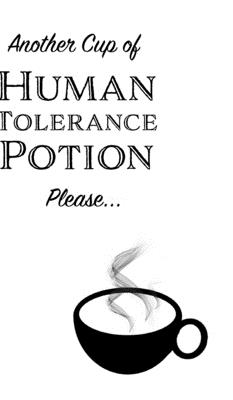 Another Cup of Human Tolerance Potion Please - Small Blank Notebook: Small Blank Coffee Notebook Cover Image