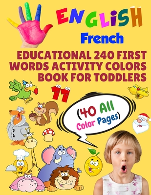 English French Educational 240 First Words Activity Colors Book