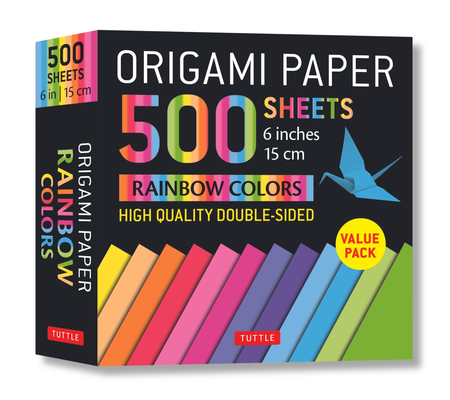 Origami Paper 500 Sheets Rainbow Colors 6 15 Cm Tuttle Origami Paper High Quality Double Sided Origami Sheets Printed With 12 Color Combinations Loose Leaf Trident Booksellers Cafe