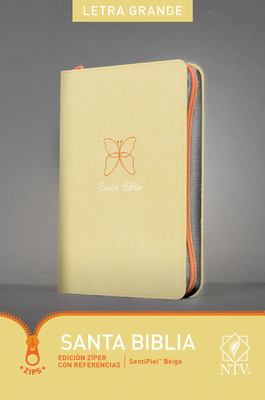 Santa Biblia Ntv, Edición Zíper Con Referencias, Letra Grande (Letra Roja, Sentipiel, Beige) By Tyndale (Created by) Cover Image