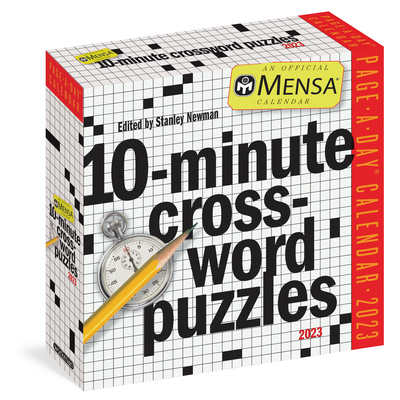 Mensa 10-Minute Crossword Puzzles Page-A-Day Calendar 2023 By Stanley Newman, Workman Calendars Cover Image
